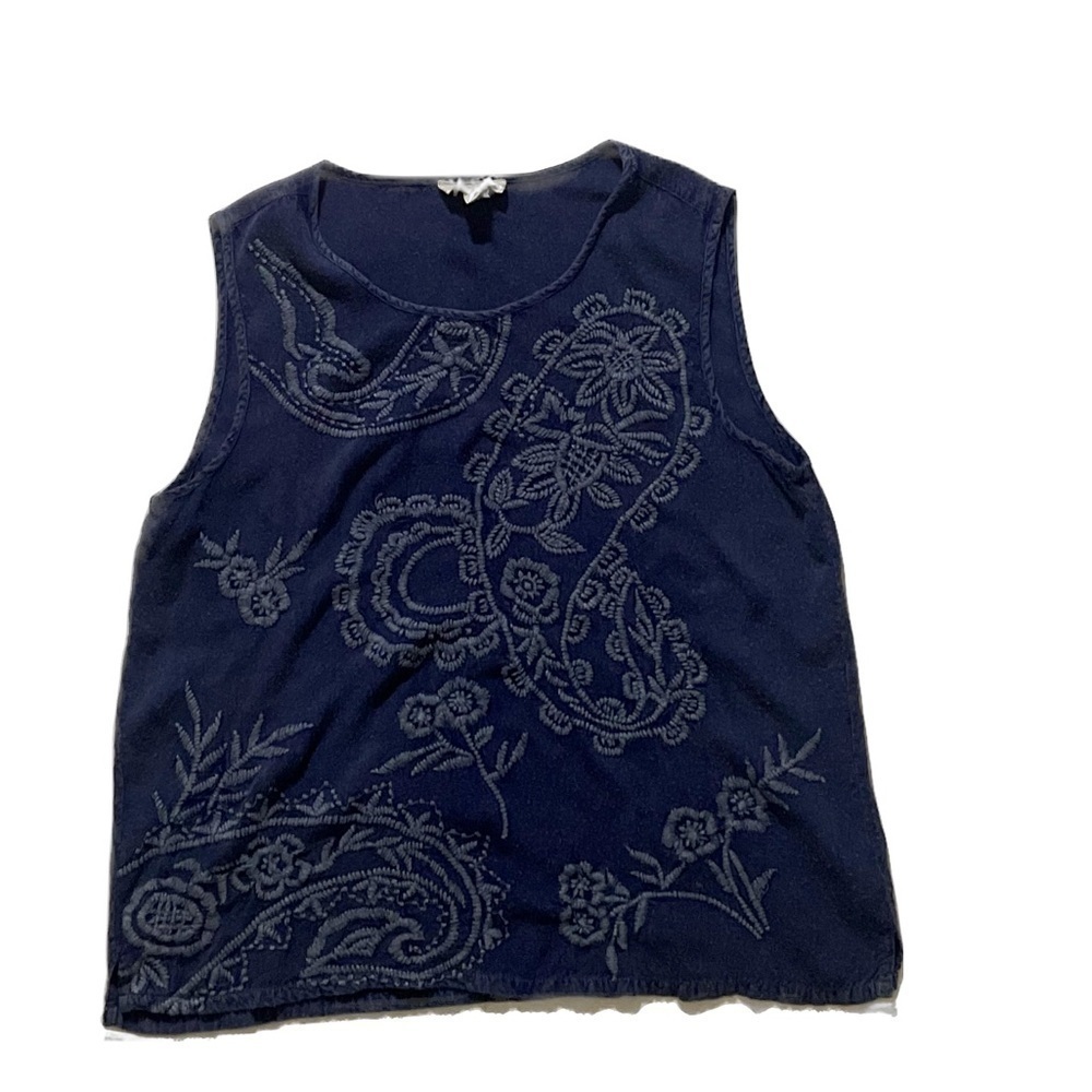 Luna Moon Embroidered Sleeveless Top